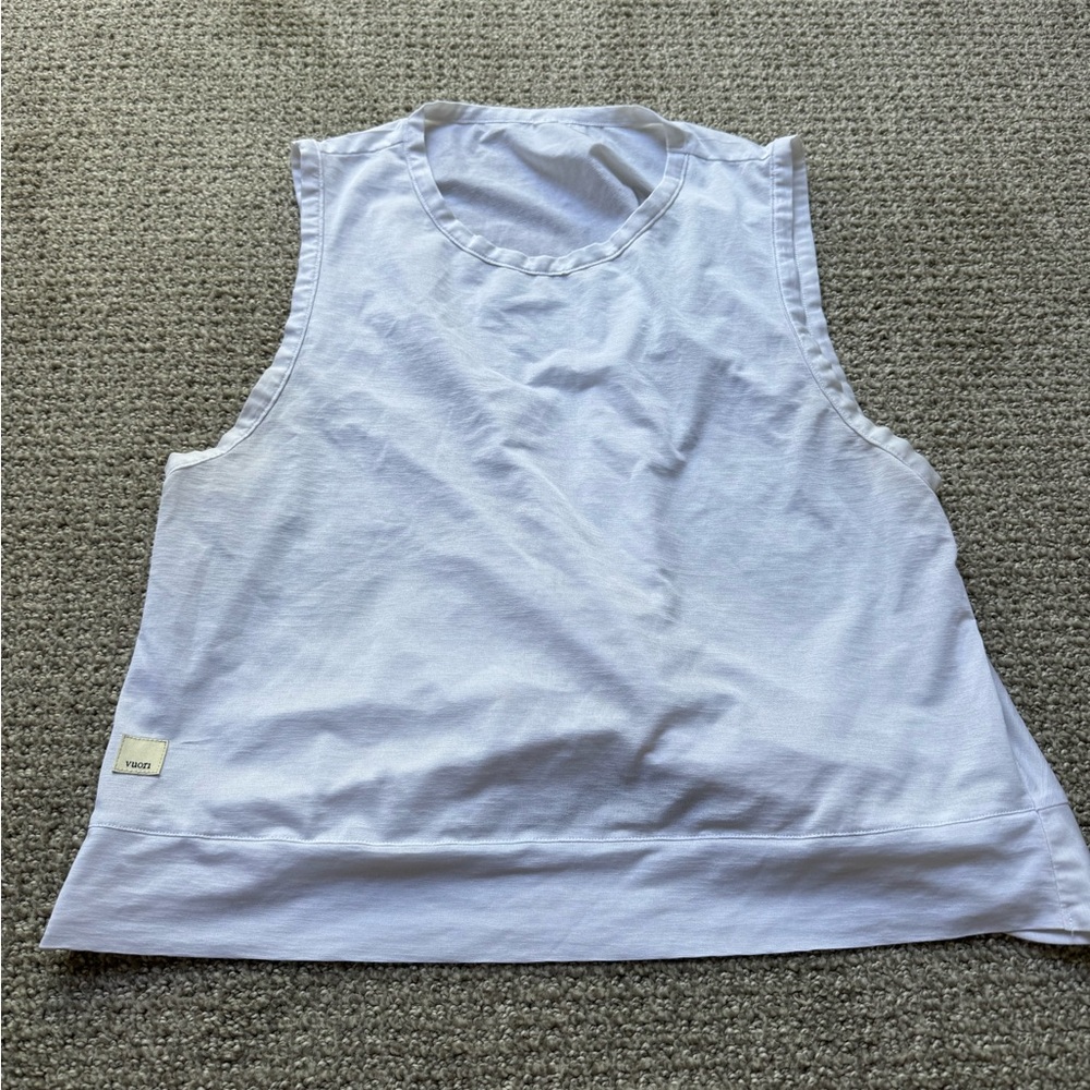 Vuori White cropped Tank
